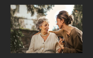 Elderly mother with adult daughter - estate planning